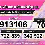 ตรวจ ลอตเตอรี่ 1 พฤศจิกายน 2565